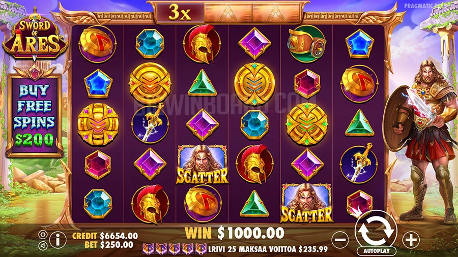 SLOT GAME SWORD OF ARES