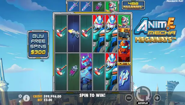 Bermain Slot Anime Mecha Megaways