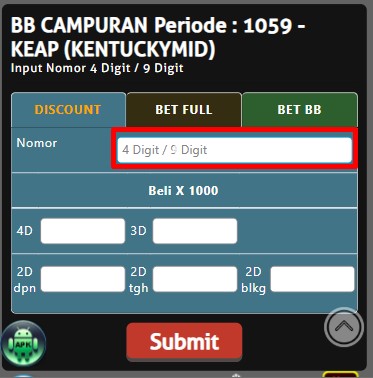 Kolom BB Campuran