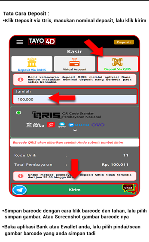 Cepat Seperti KILAT Deposit Menggunakan QRIS Di TAYO4D