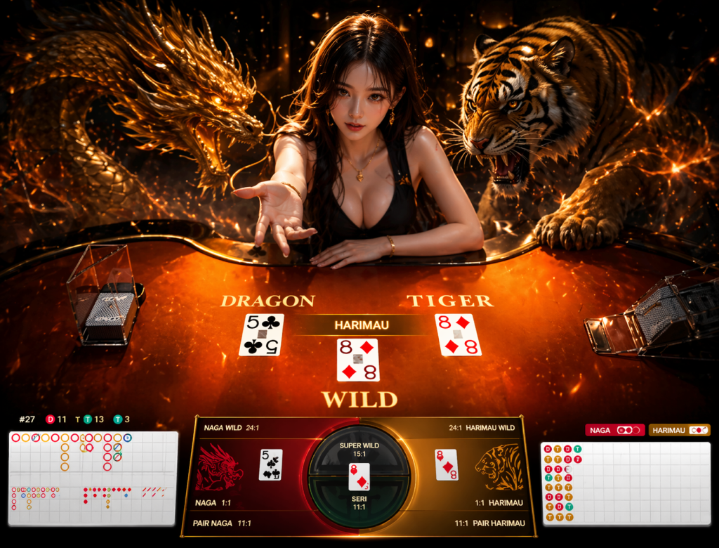 Dragon Tiger Wild IDNLive Game Casino Live  dengan Super Wild hingga 157x Win!