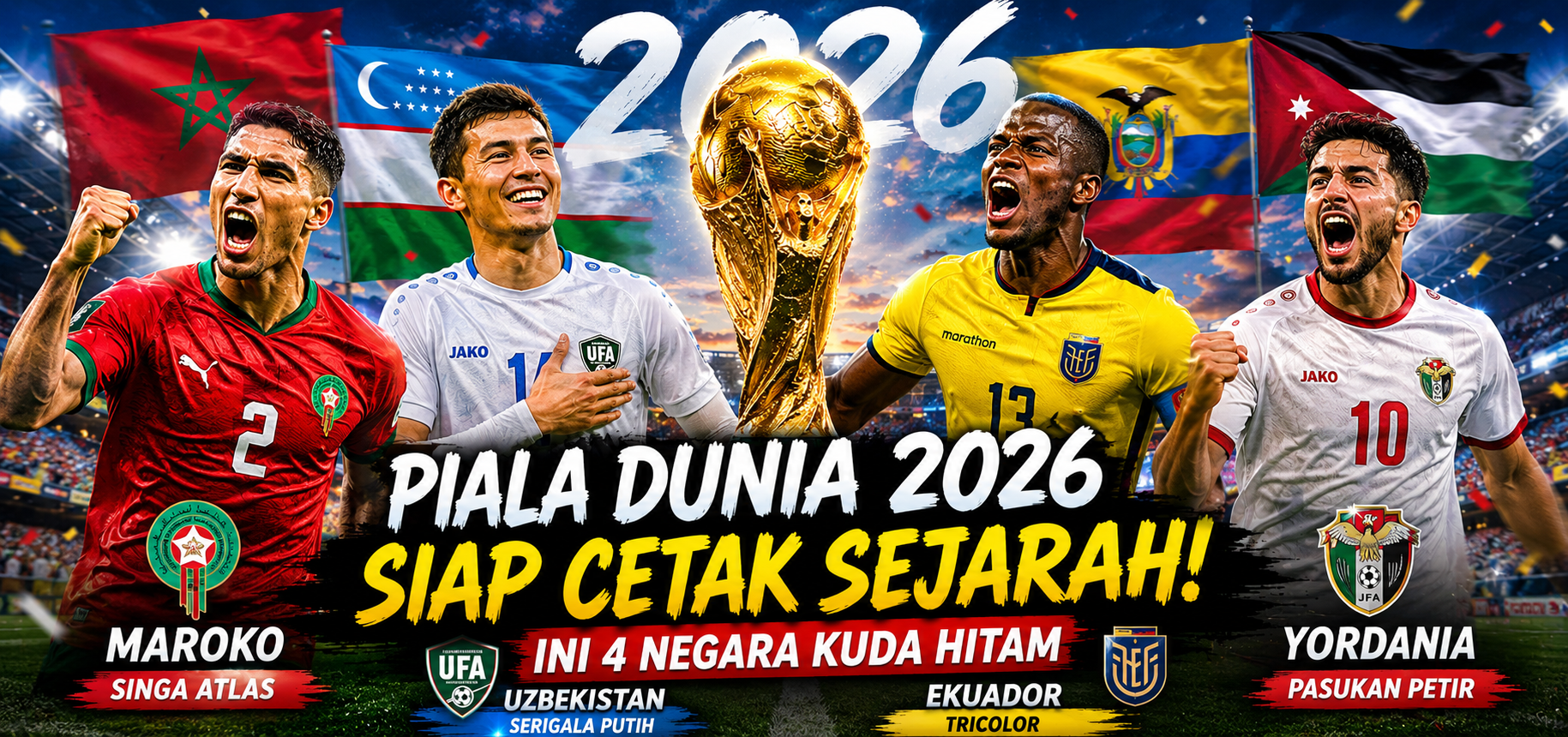 Piala Dunia 2026 Siap Cetak Sejarah, Ini 4 Negara Kuda Hitam