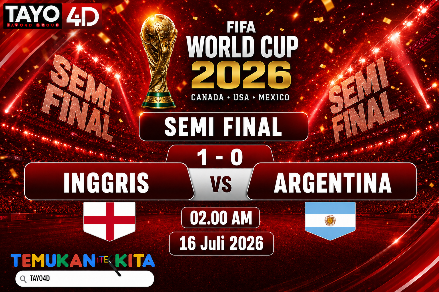 16 Juli 2026 Prediksi Piala Dunia TAYO4D