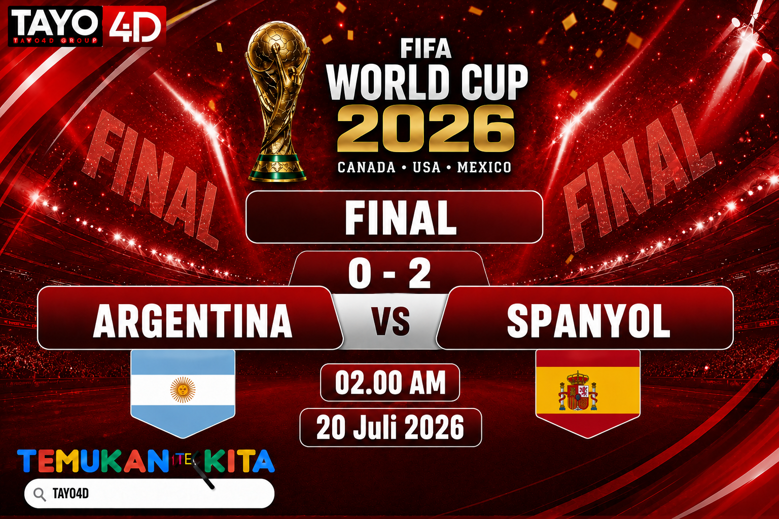 20 Juli 2026 Prediksi Piala Dunia TAYO4D
